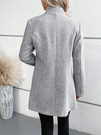 Grey Plain Pocket Long Sleeve Outerwear | Last day 80% off!