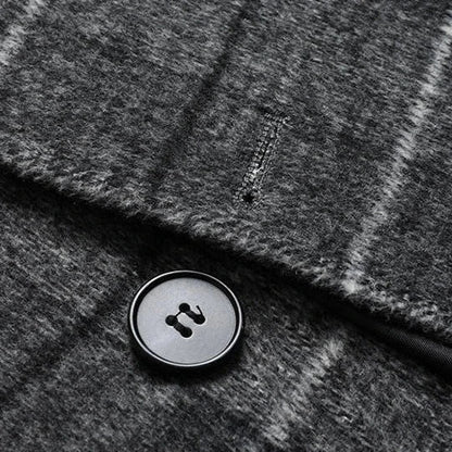Brushed Wool Plaid Overcoat | Last day 80% off!