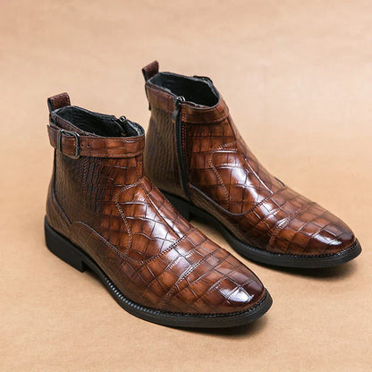 Dylan | Synthetic Leather Ankle Boots with Buckle | Last Day 80% Off!