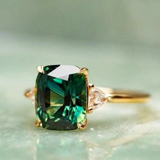 Elegant Square Emerald Ring | Last day 80% off!