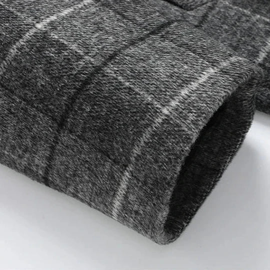 Brushed Wool Plaid Overcoat | Last day 80% off!