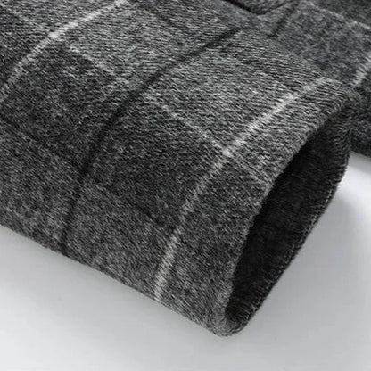 Brushed Wool Plaid Overcoat | Last day 80% off!