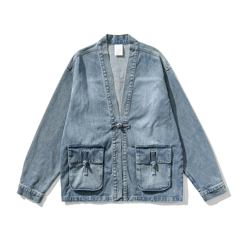 Vintage Wash Denim Kimono | Last day 80% off!