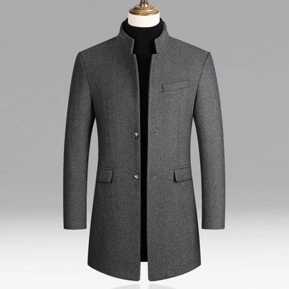 Brand Men's Casual Trench Coat - Style Solid Winter Wool Coat | Last day 80% off!