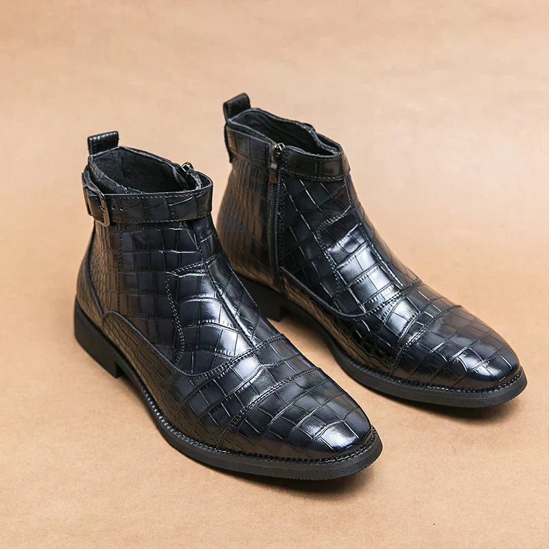 Dylan | Synthetic Leather Ankle Boots with Buckle | Last Day 80% Off!