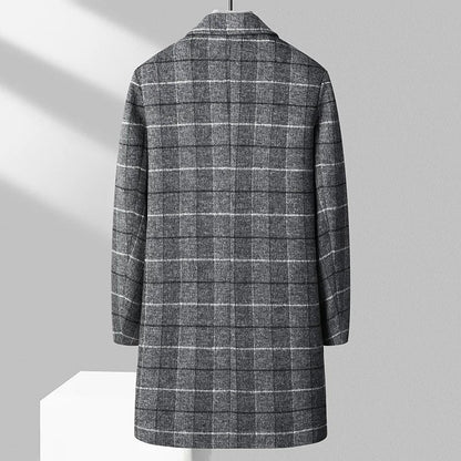 Brushed Wool Plaid Overcoat | Last day 80% off!
