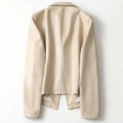 Vera Lambskin Leather Blazer | Last day 80% off!