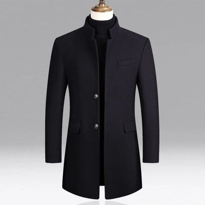 Brand Men's Casual Trench Coat - Style Solid Winter Wool Coat | Last day 80% off!