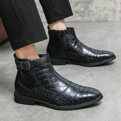 Dylan | Synthetic Leather Ankle Boots with Buckle | Last Day 80% Off!