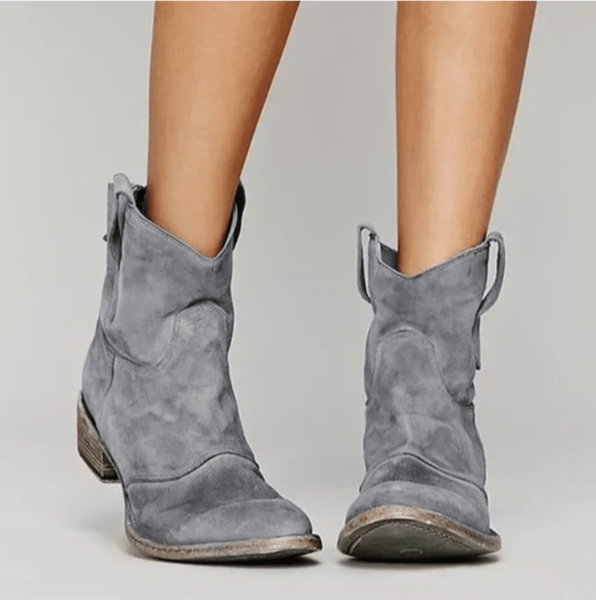 Isolde - Suede Western Boots | Last Day 80% Off!
