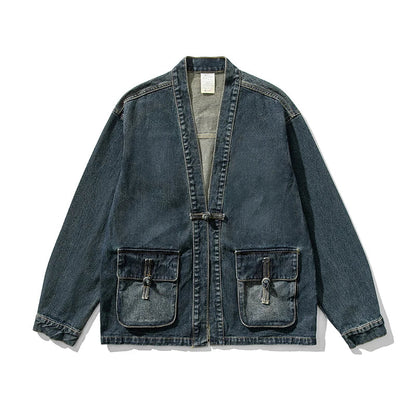 Vintage Wash Denim Kimono | Last day 80% off!
