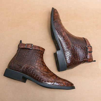 Dylan | Synthetic Leather Ankle Boots with Buckle | Last Day 80% Off!