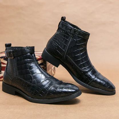 Dylan | Synthetic Leather Ankle Boots with Buckle | Last Day 80% Off!