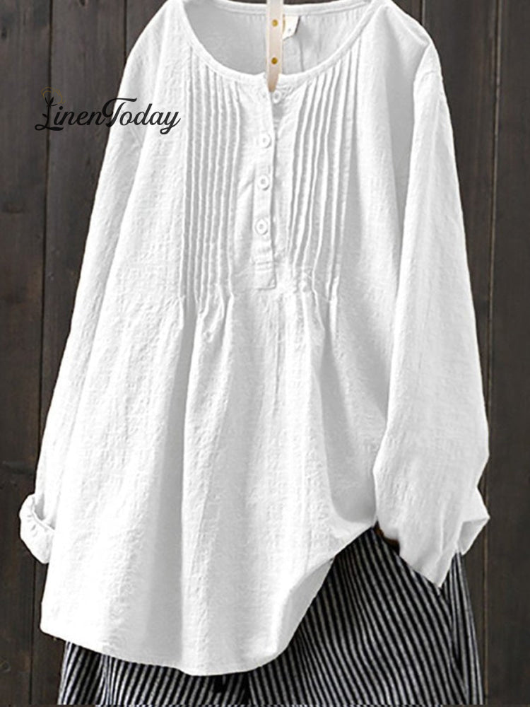 Women's Retro Cotton And Linen Casual Shirt | Last day 80% off!