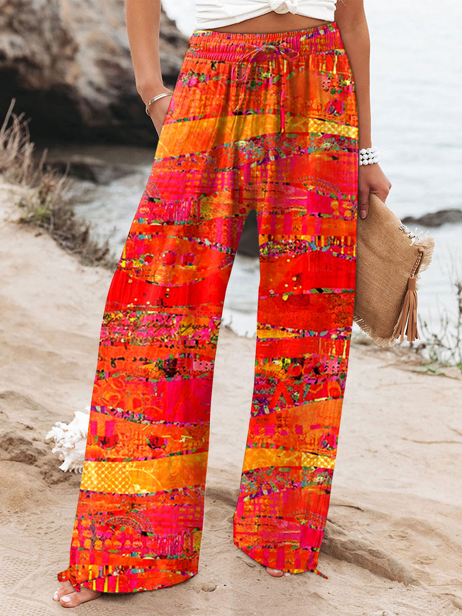 Women's Vintage Art Print Casual Cotton And Linen 3/4 Sleeve Shirt | Last day 80% off!