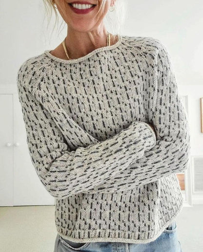 Chic Grey Boat Neck Sweater | Last day 80% off!