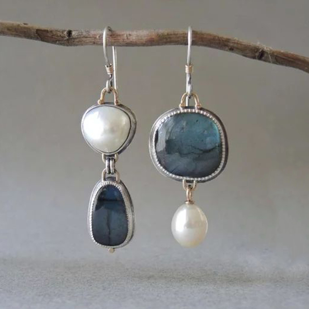 Vintage Natural Blue Stone Earrings | Last day 80% off!