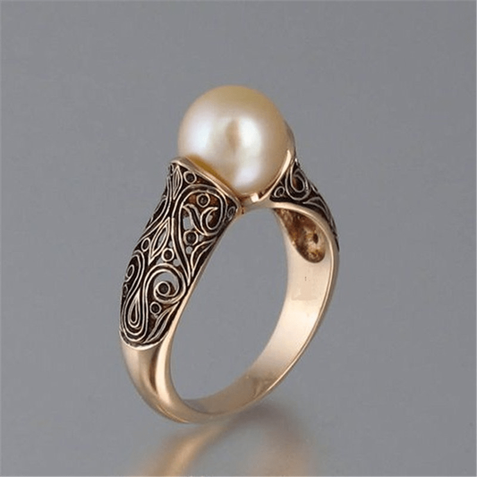 Vintage Pearl Golden Ring | Last day 80% off!
