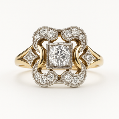 Vintage Zirconia Gold Ring | Last day 80% off!