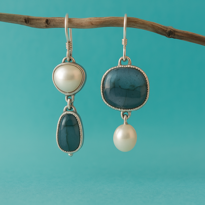 Vintage Natural Blue Stone Earrings | Last day 80% off!