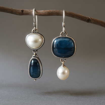 Vintage Natural Blue Stone Earrings | Last day 80% off!