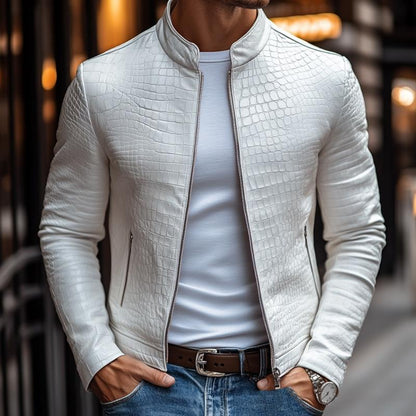 Mason Stone-Tone Leather Jacket Last day 80% off!
