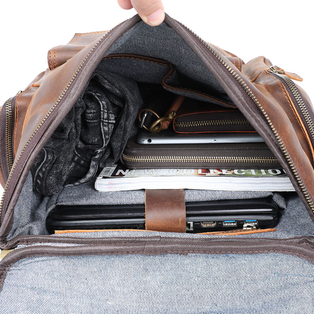 Charles - Men’s Leather Laptop Backpack | Last day 80% off!