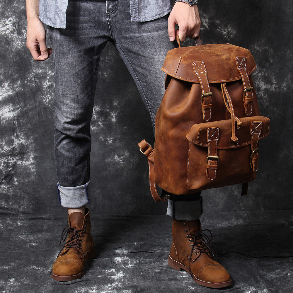 Jeffrey - Durable Classic Leather Knapsack | Last day 80% off!