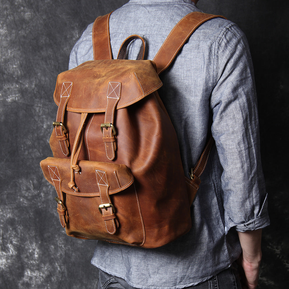 Jeffrey - Durable Classic Leather Knapsack | Last day 80% off!