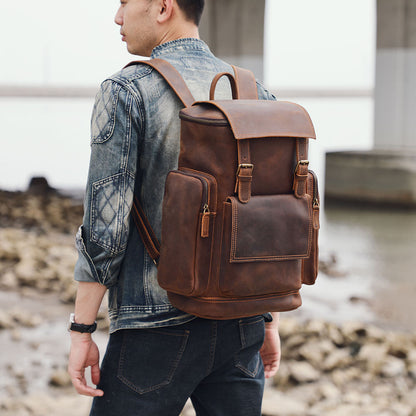 Charles - Men’s Leather Laptop Backpack | Last day 80% off!