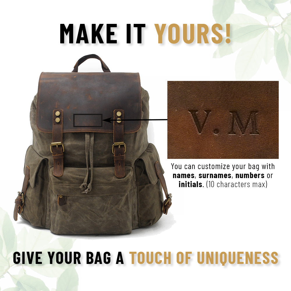 Jacob - Vintage Waxed Canvas Backpack | Last day 80% off!