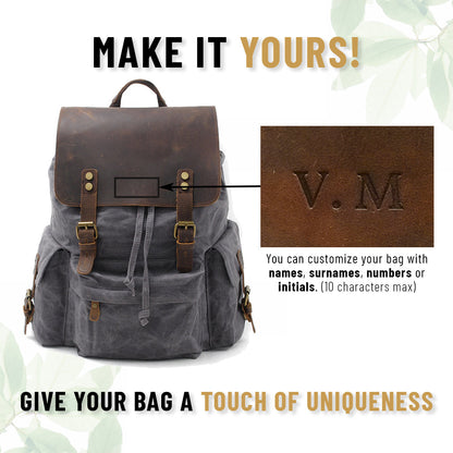 Jacob - Vintage Waxed Canvas Backpack | Last day 80% off!