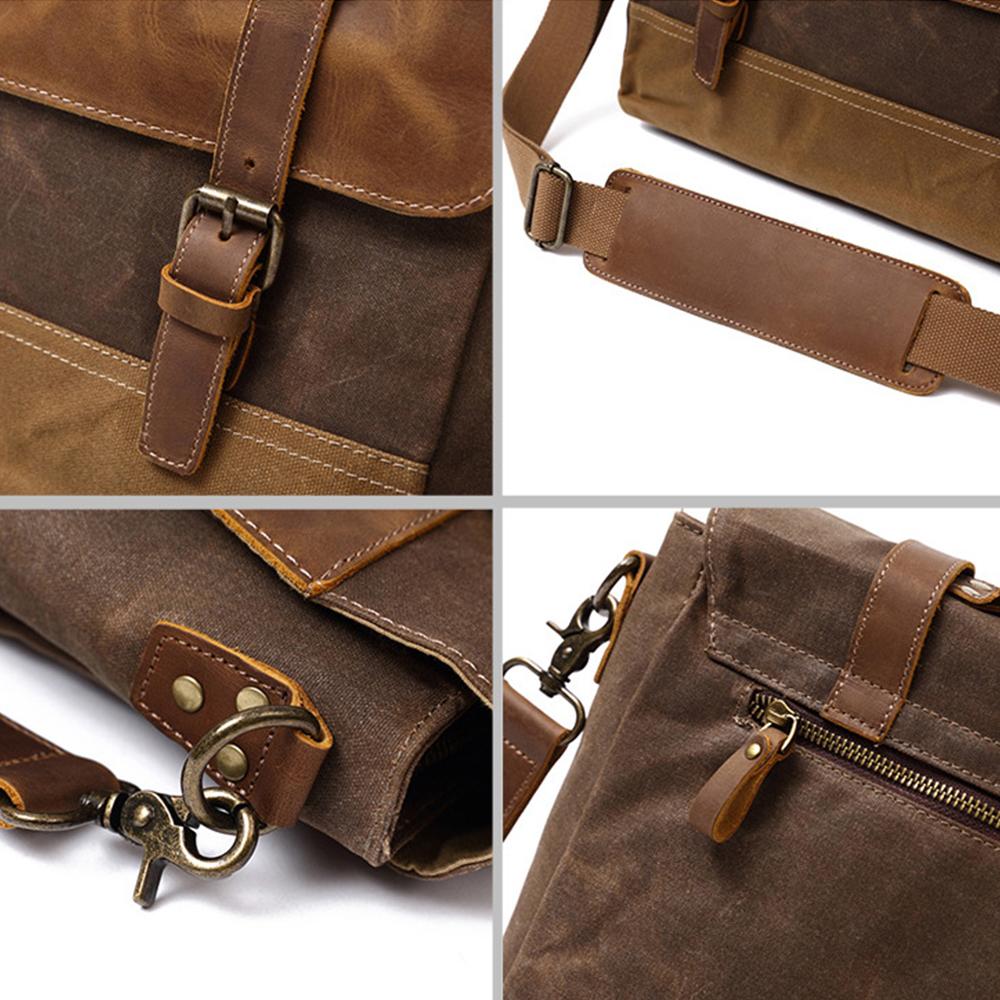 Jack - Water-Resistant Waxed Canvas Messenger Bag | Last day 80% off!