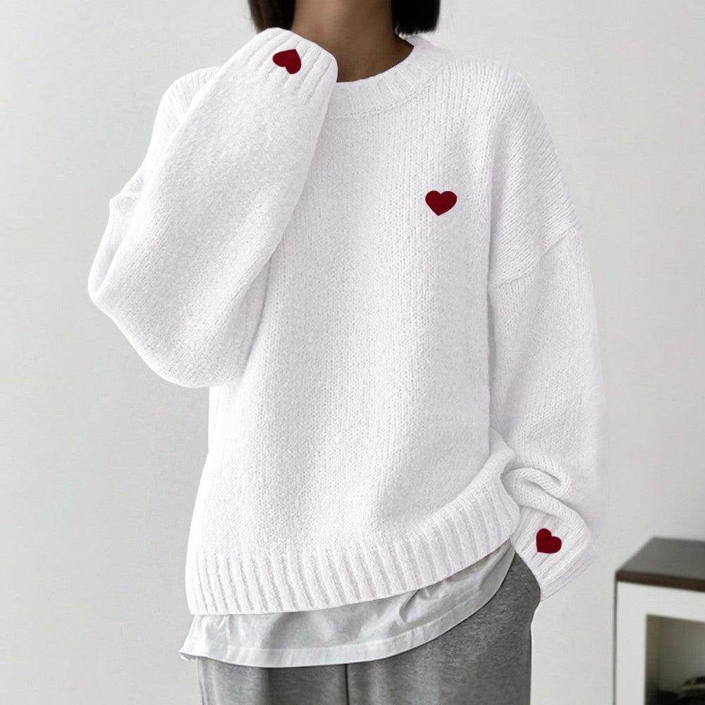 Basic Long Sleeve White Sweater | Last day 80% off!