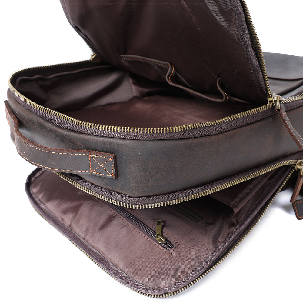 Andrew - Men’s Leather Laptop Rucksack | Last day 80% off!