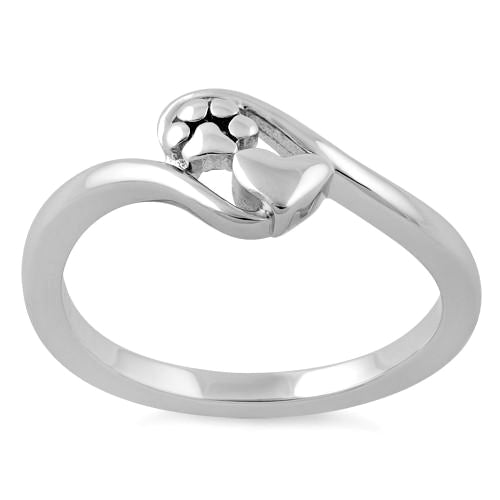 Sterling Silver Paw & Heart Ring | Last day 80% off!