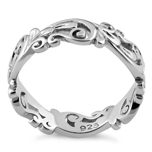 Sterling Silver Vines Band Ring | Last day 80% off!