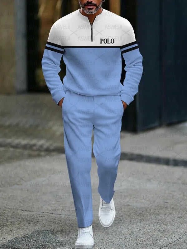 Zipper Long Sleeve Long Pants Two-Piece Set | Last day 80% off!