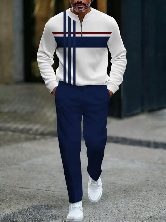 Zipper Long Sleeve Long Pants Two-Piece Set | Last day 80% off!