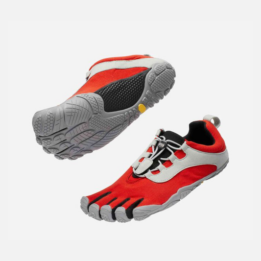 V-Run Retro Men's Barefoot Running Footwear -Red/Black/Grey