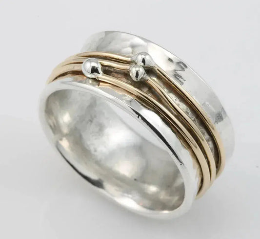 Vintage gold layered silver ring | Last day 80% off!