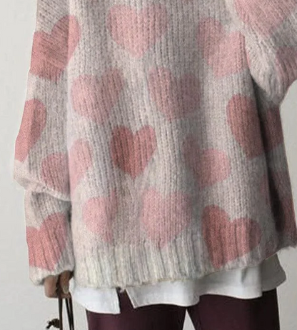 Sweet Pink Round Neck Sweater | Last day 80% off!