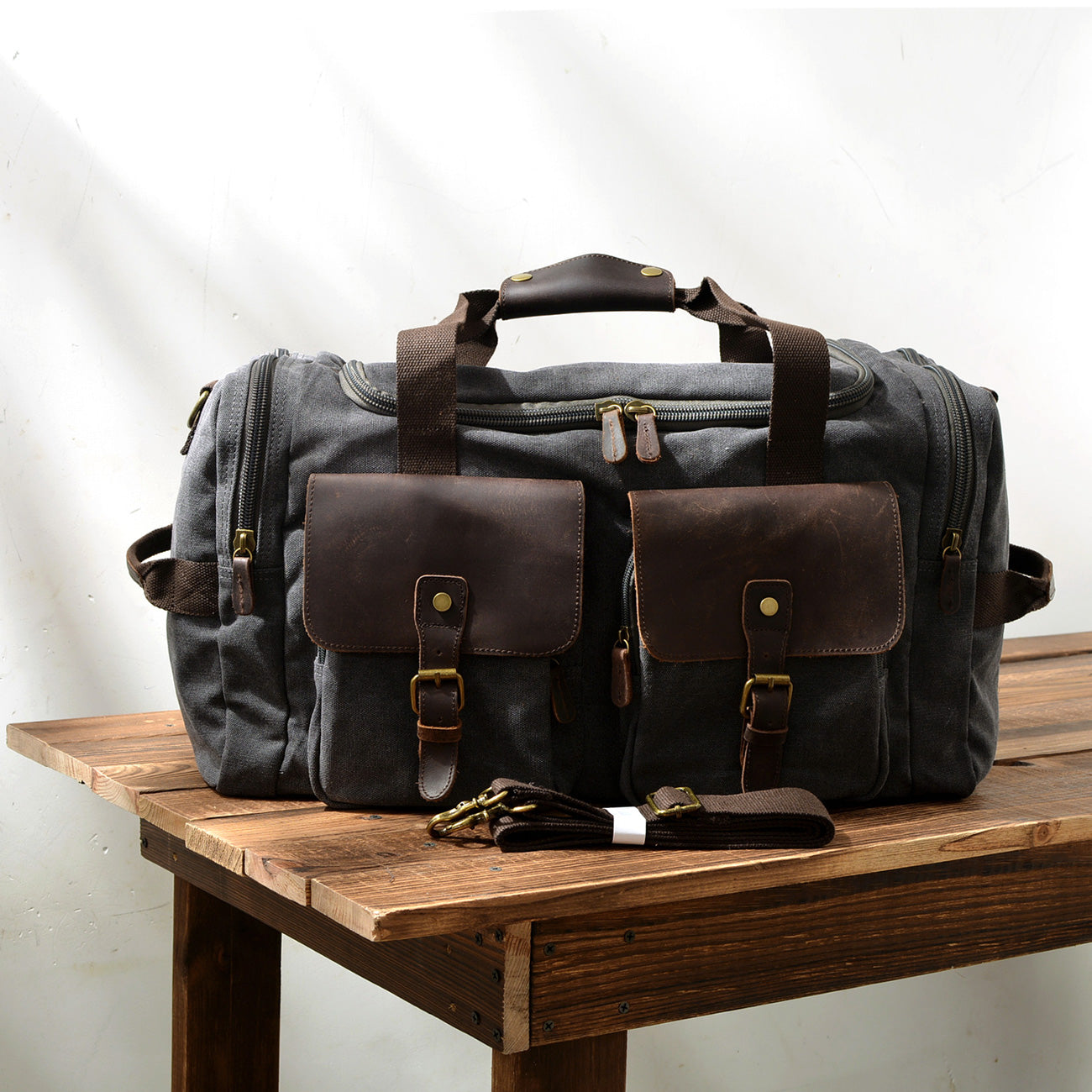 David - Mens Canvas Leather Duffle Bags | Last day 80% off!